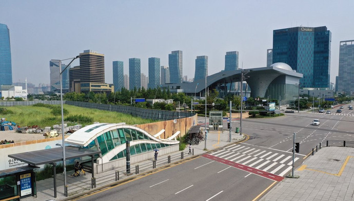 GTX B노선 시작점으로 알려진 인천시 연수구 송도동 인천1호선 인천대입구역 일대. 사진=연합뉴스