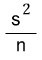 \\\\frac { \\\\combi ^{ 2 }{ s } }{ n }